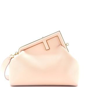 Very Good Fendi First Bag Medium Leather Neutral